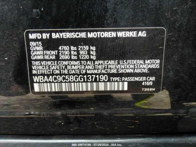 WBA4C9C58GG137190 BMW 428i Gran Coupe Xdrive