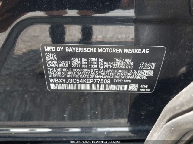 WBXYJ3C54KEP77508 BMW X2 Sdrive28i