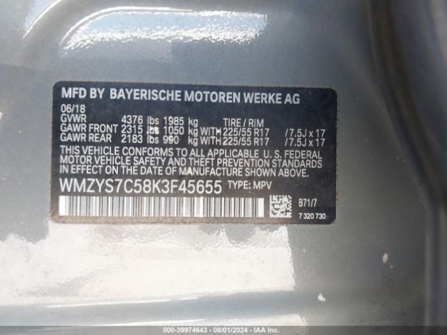 WMZYS7C58K3F45655 Mini Countryman Cooper