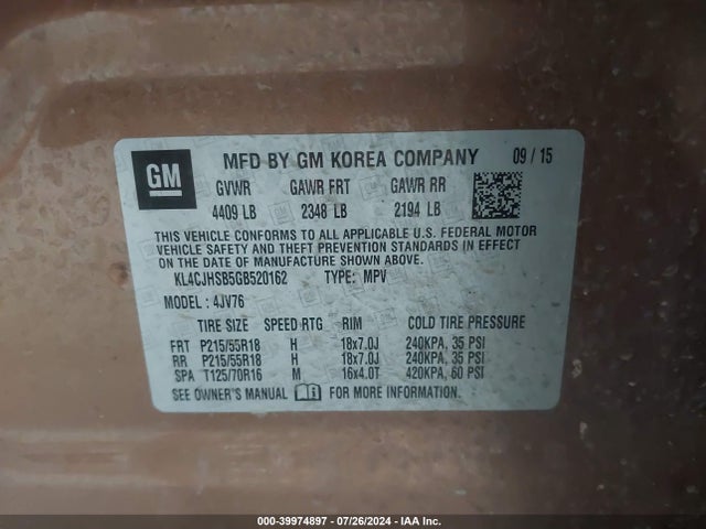 Buick Encore Premium 2016 KL4CJHSB5GB520162 Image 9