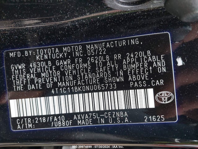 Toyota Camry Le Awd 2022 4T1C11BK0NU065733 Image 9