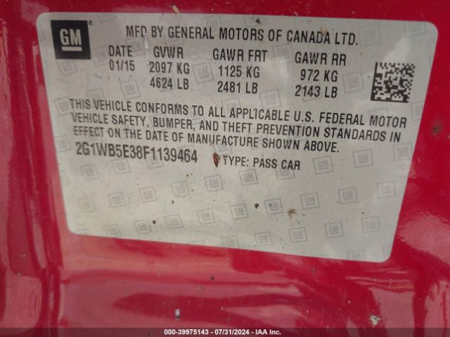 2G1WB5E38F1139464 Chevrolet Impala Limited Lt