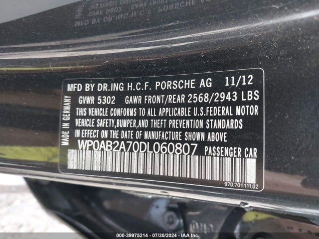 2013 PORSCHE PANAMERA WP0AB2A70DL060807 Photo 8