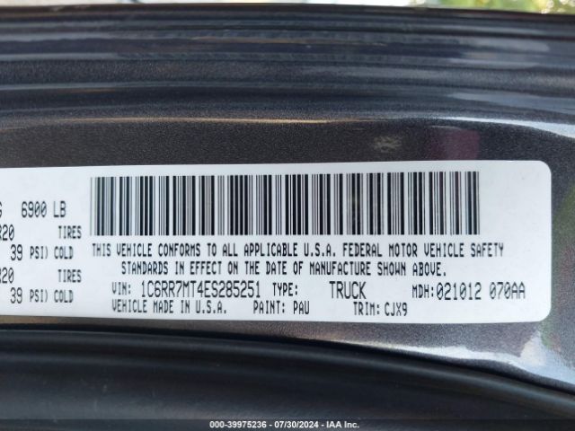 1C6RR7MT4ES285251 RAM 1500 Sport