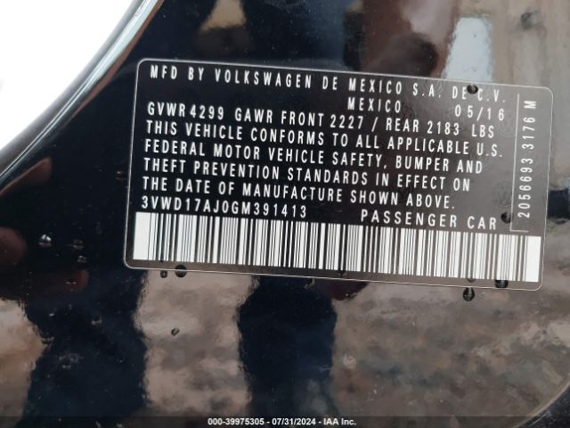 3VWD17AJ0GM391413 Volkswagen Jetta 1.8t Sport