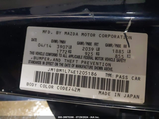 Mazda Mazda3 I Touring 2014 JM1BM1L74E1205186 Image 9