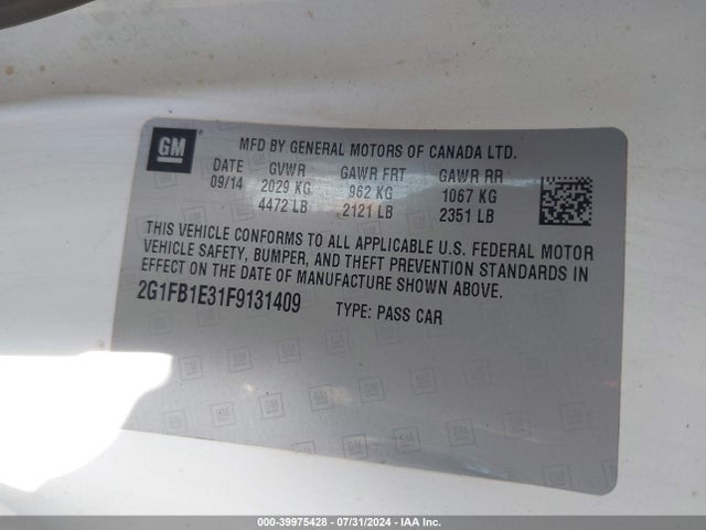 Chevrolet Camaro 2ls 2015 2G1FB1E31F9131409 Image 9
