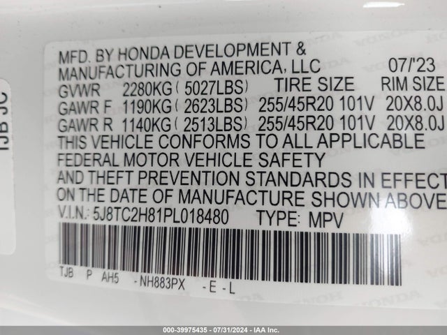 Acura Rdx A-spec Advance Package 2023 5J8TC2H81PL018480 Image 9
