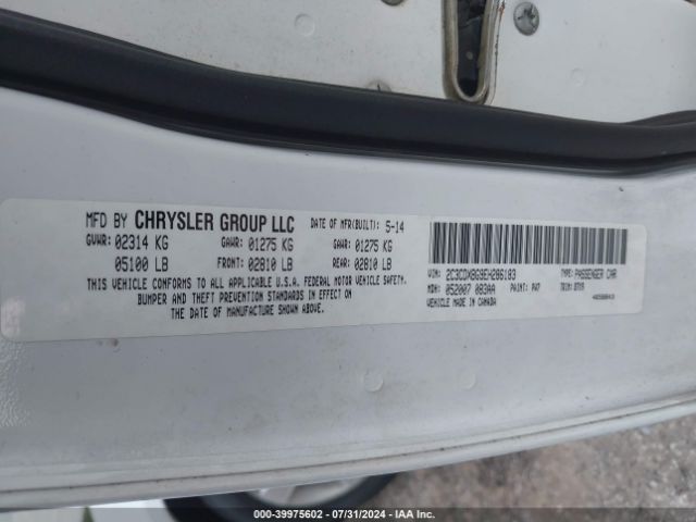 2C3CDXBG9EH286183 Dodge Charger Se