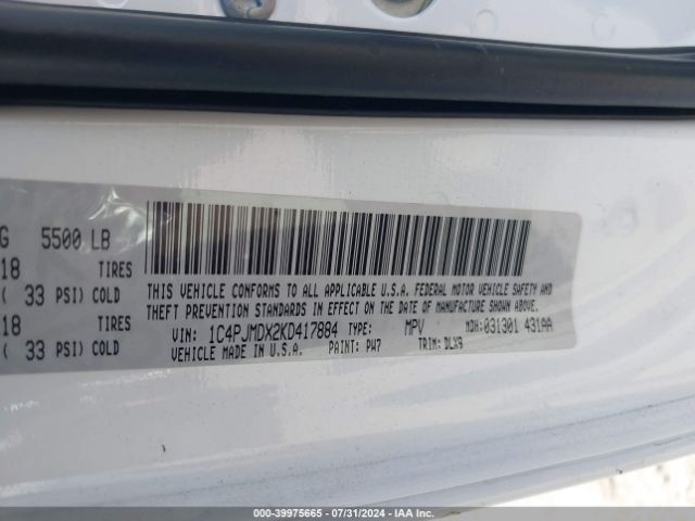1C4PJMDX2KD417884 Jeep Cherokee Limited 4x4