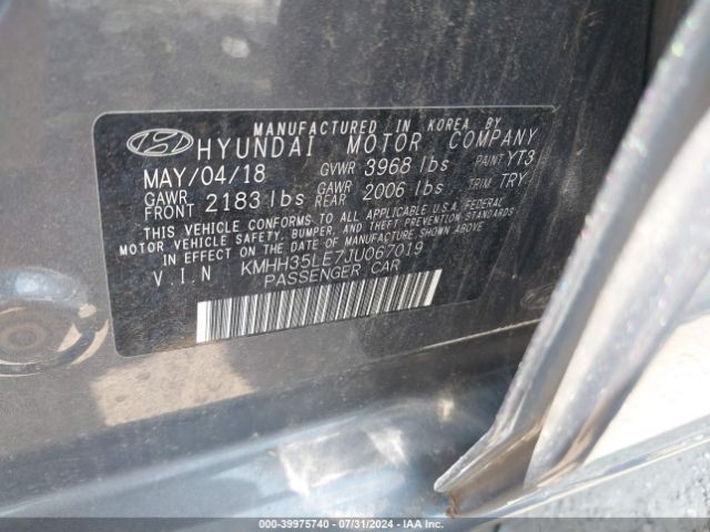 KMHH35LE7JU067019 Hyundai ELANTRA GT