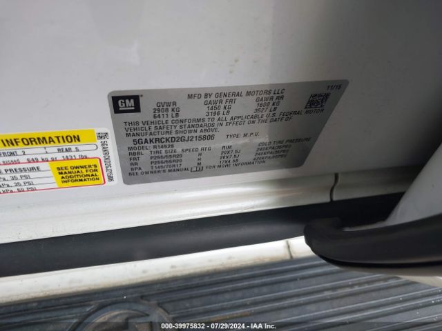 5GAKRCKD2GJ215806 Buick Enclave Premium