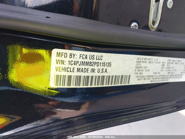 1C4PJMMB2PD115135 Jeep Cherokee Altitude Lux 4x4