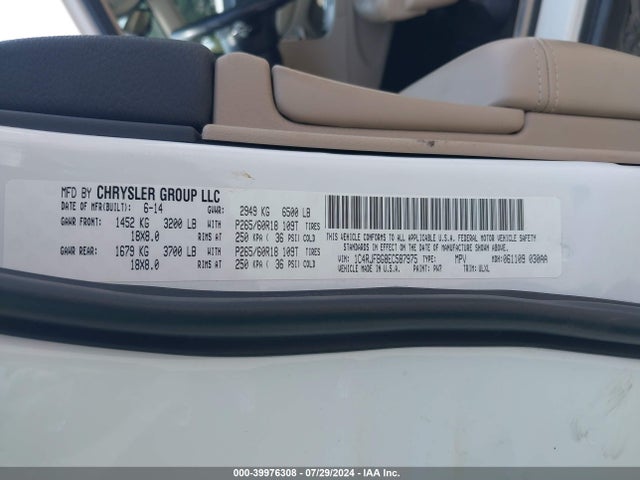 Jeep Grand Cherokee Limited 2014 1C4RJFBG8EC587975 Image 9