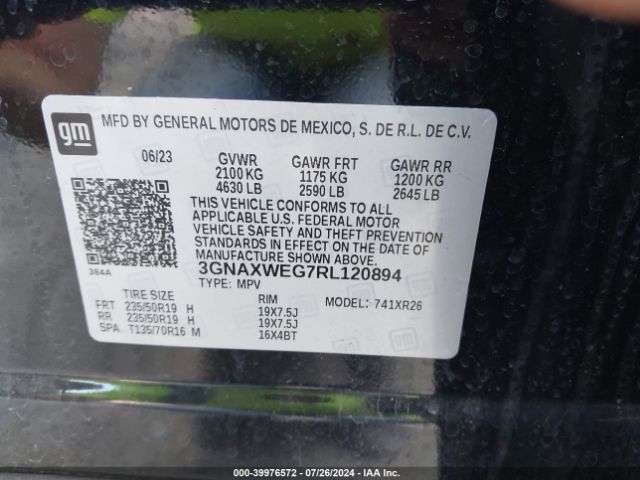 3GNAXWEG7RL120894 Chevrolet Equinox Awd Rs