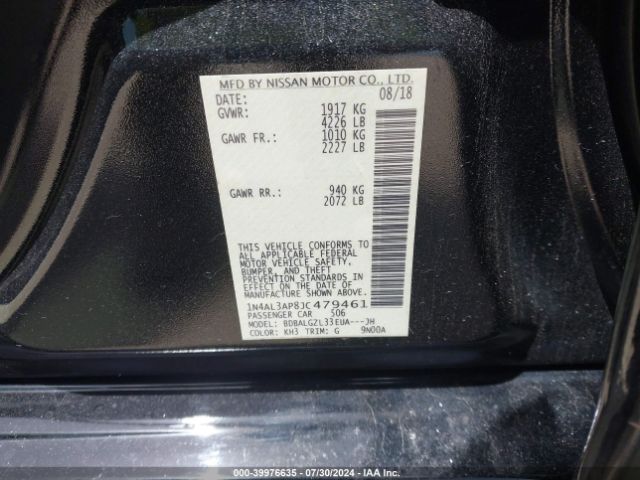 1N4AL3AP8JC479461 Nissan Altima 2.5 S