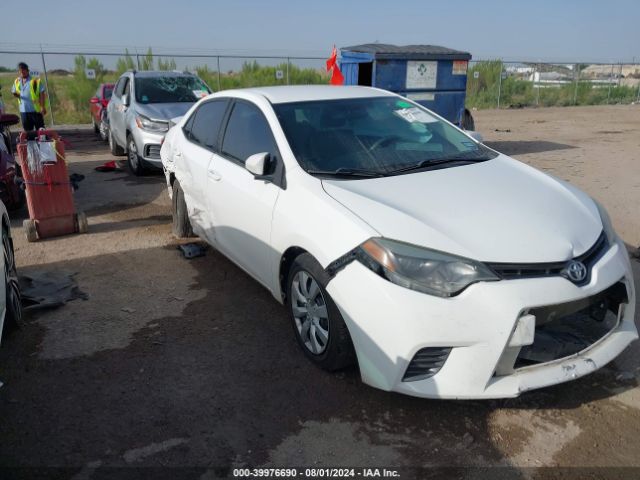 2T1BURHE9GC603904 Toyota COROLLA LE
