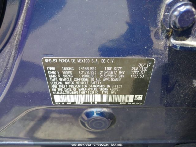 3CZRU6H51HM712910 Honda HR-V EX