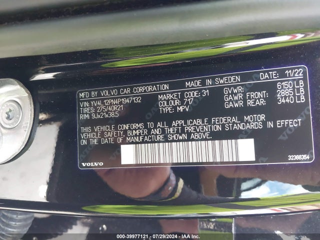 YV4L12PN4P1947132 Volvo Xc90 B5 Plus