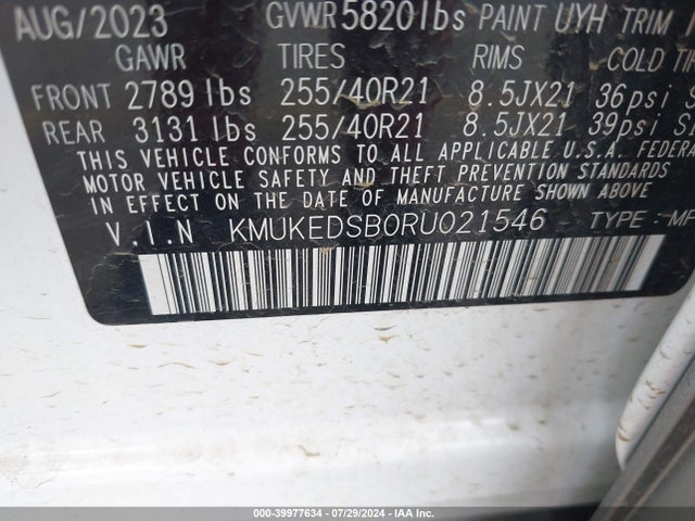 KMUKEDSB0RU021546 Genesis Gv60 Performance Awd