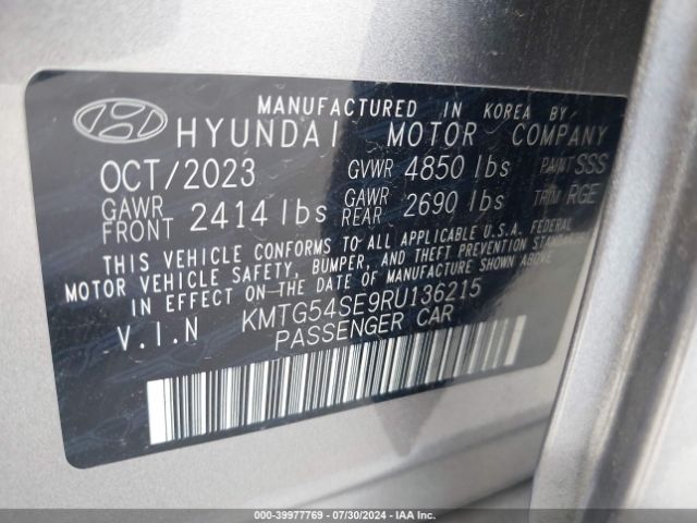 KMTG54SE9RU136215 Genesis G70 3.3t Rwd Sport Advanced