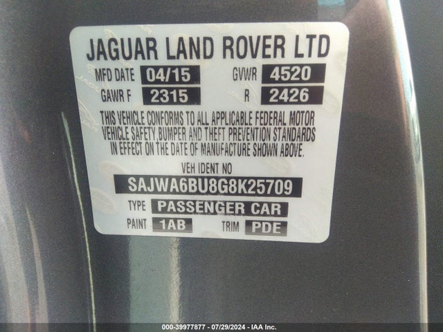 2016 JAGUAR F-TYPE SAJWA6BU8G8K25709 Photo 8