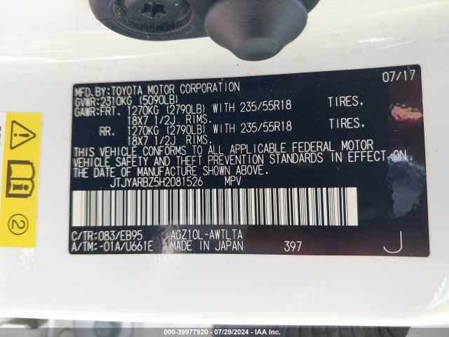 JTJYARBZ5H2081526 Lexus Nx 200t F Sport