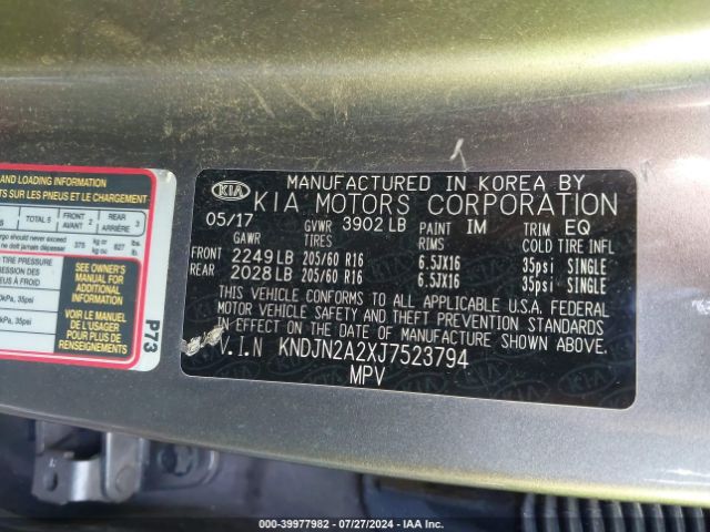 KNDJN2A2XJ7523794 KIA Soul