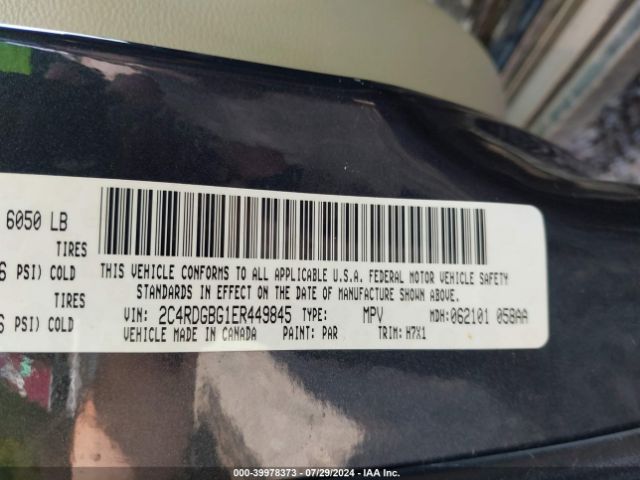 2C4RDGBG1ER449845 Dodge Grand Caravan Se