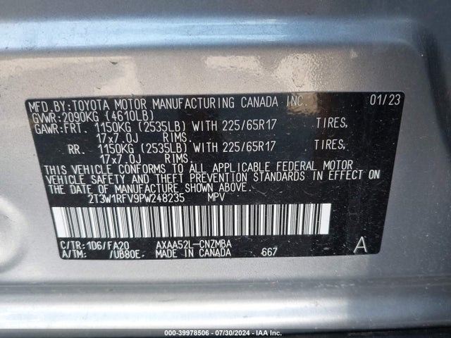 Toyota Rav4 Xle 2023 2T3W1RFV9PW248235 Image 9