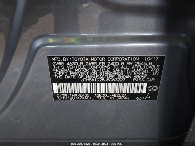 JTHBA1D28J5063227 Lexus IS 300