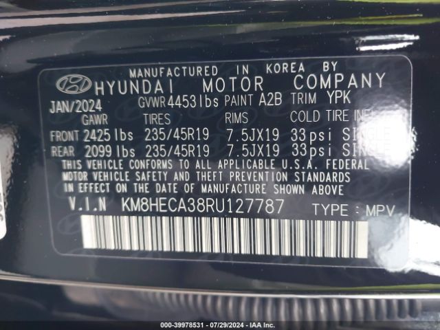 KM8HECA38RU127787 Hyundai Kona Limited