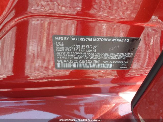WBA4J3C52JBL03386 BMW 430i Gran Coupe Xdrive