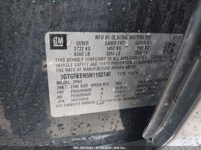1GTG6EEN5H1192746 GMC Canyon Denali