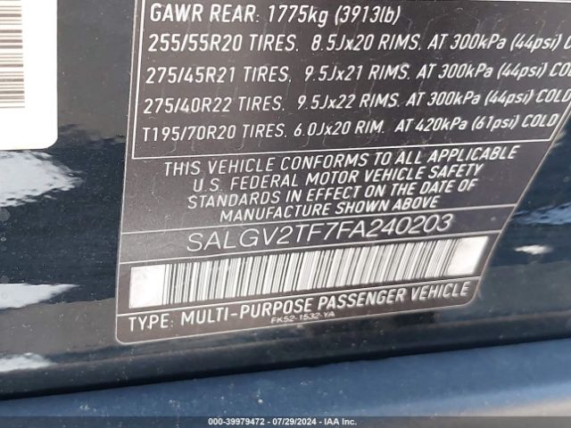 SALGV2TF7FA240203 Land Rover Range Rover 5.0l V8 Supercharged Autobiography