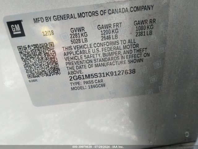 2G61M5S31K9127638 Cadillac XTS LUXURY