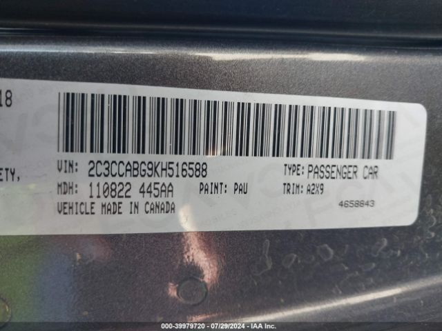 2C3CCABG9KH516588 Chrysler 300 300s