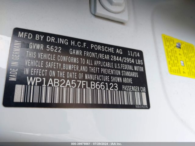 WP1AB2A57FLB66123 Porsche MACAN S