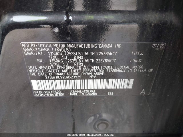 Toyota RAV4 LE 2016 2T3BFREV2GW523929 Image 9