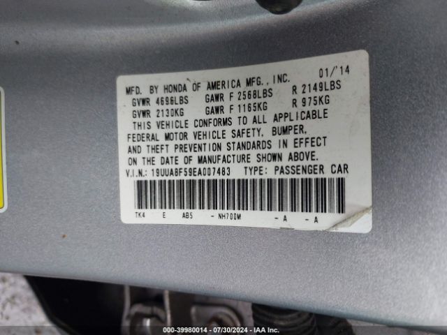 19UUA8F59EA007483 Acura Tl 3.5