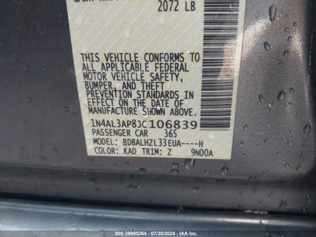 Nissan Altima 2.5 Sr 2018 1N4AL3AP8JC106839 Image 9