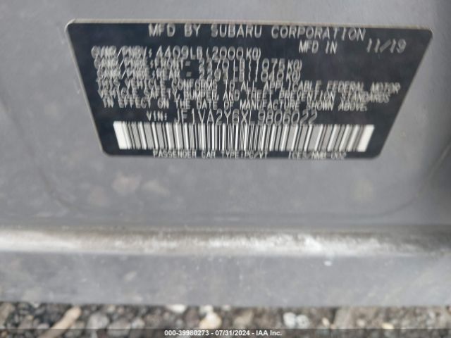 JF1VA2Y6XL9806022 Subaru Wrx Sti Limited