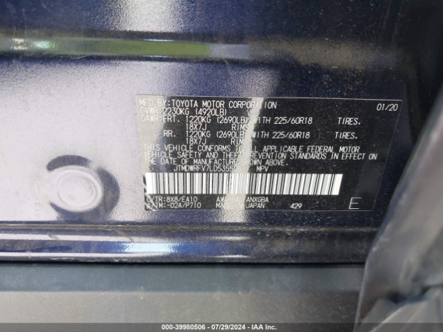 JTMDWRFV7LD535525 Toyota Rav4 Hybrid Limited