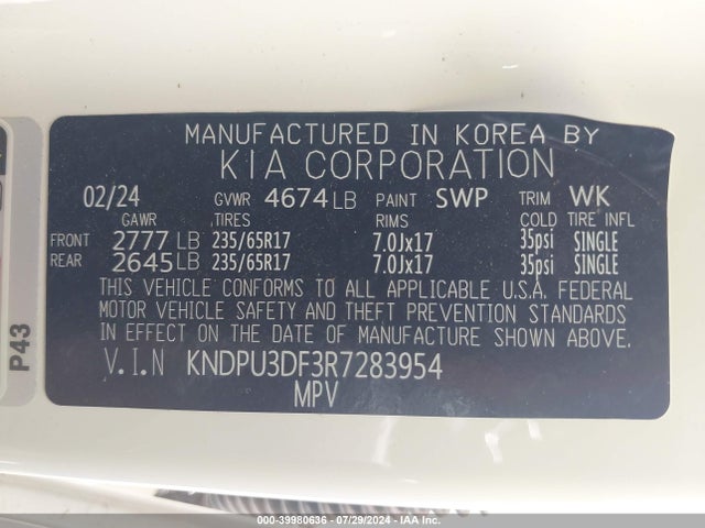 KIA Sportage Lx 2024 KNDPU3DF3R7283954 Image 9