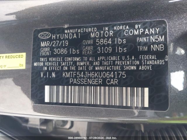 KMTF54JH6KU064175 Genesis G90 5.0 Ultimate