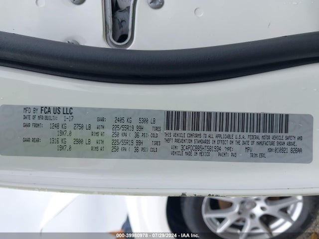 Dodge Journey Sxt 2017 3C4PDCBB5HT581934 Image 9