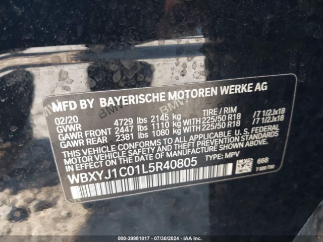 WBXYJ1C01L5R40805 BMW X2 Xdrive28i