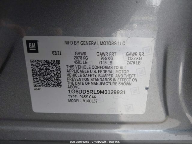 1G6DD5RL9M0129931 Cadillac Ct4 V-series