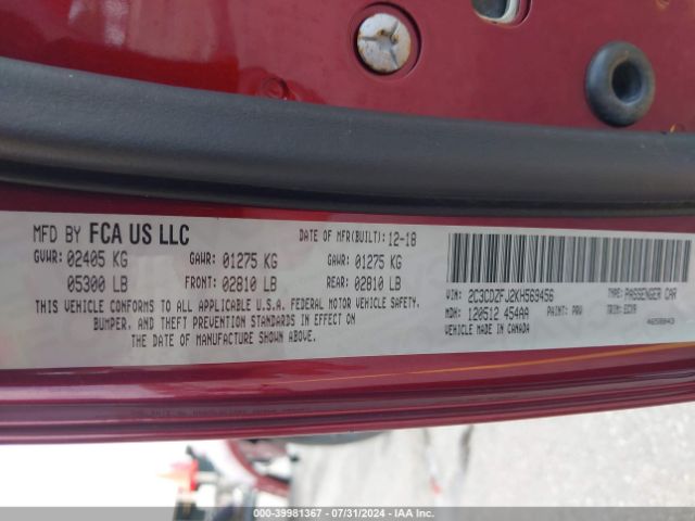 2C3CDZFJ2KH569456 Dodge Challenger R/t Scat Pack
