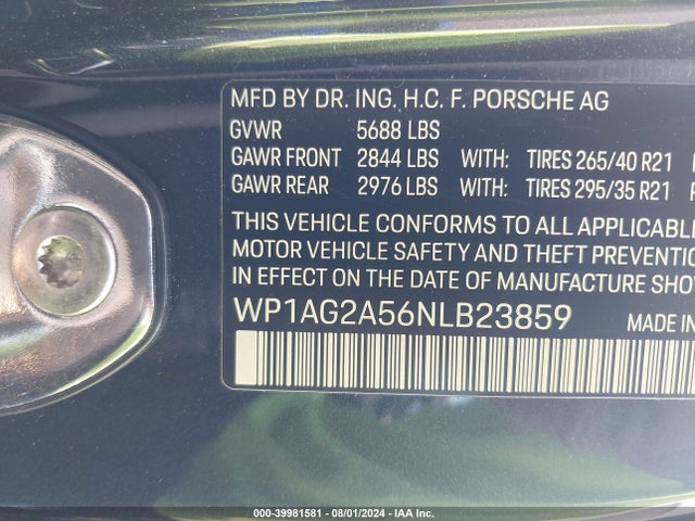 2022 PORSCHE MACAN WP1AG2A56NLB23859 Photo 8